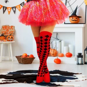 Medias Largas Arlequín Halloween Adulto Disfraz