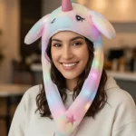 Gorro De Unicornio con Orejas Luminoso para Ninos