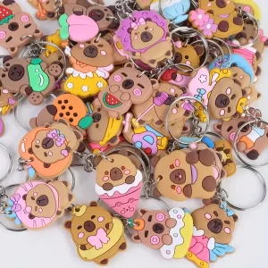Llaveros de Capybara en PVC Pack x12 uds