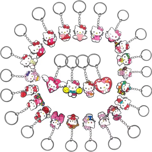 Llaveros de Hello Kitty en PVC Pack x12 uds