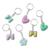 Llaveros Coloridos con Flores y Lazos en PVC Pack x12 uds