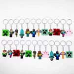 Llaveros de Minecraft en PVC Pack x12 uds