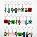 Llaveros de Minecraft en PVC Pack x12 uds