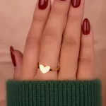 Anillo Corazón Ancho Talla 7