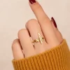 Anillo Electro Dorado Talla 7