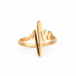 Anillo Electro Dorado Talla 7