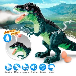 Dinosaurio-Pone-Huevos-Vapor-Luces