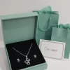 Juego-de-Collar-y-Aretes-Diseno-Corazon-Cadena