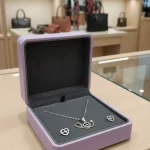 Juego de Collar y Aretes Diseño Corazón Electrico