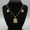 Juego de Collar y Aretes Diseño Osito