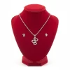 Juego de accesorios Corazones plateados