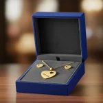 Juego-de-collar-y-Aretes-Diseno-Corazon-Mom