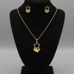 Juego-de-collar-y-Aretes-Diseno-Flor