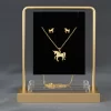 Juego-de-collar-y-Aretes-Diseno-Unicornio