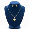 Juego de collar y Aretes Estrellas