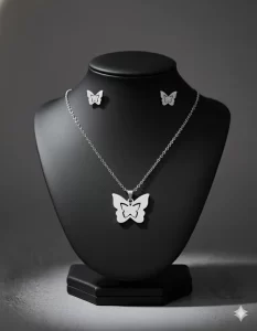 Juego-de-collar-y-Aretes-Mariposa