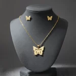 Juego-de-collar-y-Aretes-Mariposa