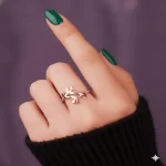 Anillo Espiga Talla 7 Oro-Rosa