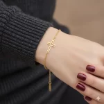 Pulseras Elegantes de acero inoxidable Cruz