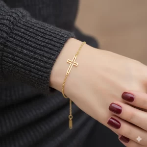 Pulseras Elegantes de acero inoxidable Cruz