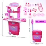 Set Tocador Maquillaje 2 en 1 con Maleta Infantil