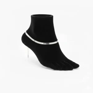 Tobillera-Elegante-Plana-Plateada