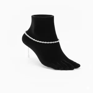 Tobillera-Espiral-Plateada