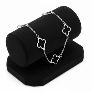 Pulsera-de-Acero-Inoxidable-con-Dije-de-Trebol