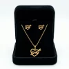 Juego-de-collar-y-Aretes-Corazon-Flechado