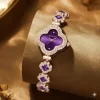 Reloj-Trebol-Pulsera-Cuarzo-De-Lujo