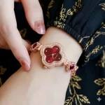 Reloj-Trebol-Pulsera-Cuarzo-De-Lujo