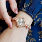Reloj-Trebol-Pulsera-Cuarzo-De-Lujo