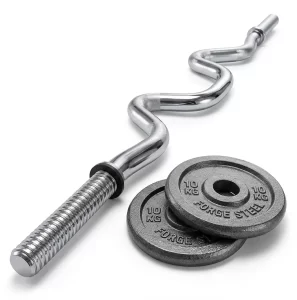 Barra-Curva-Para-Pesas-Cromada-150cm