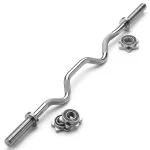 Barra-Curva-Para-Pesas-Cromada-150cm