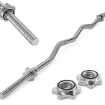 Barra-Curva-Para-Pesas-Cromada-150cm