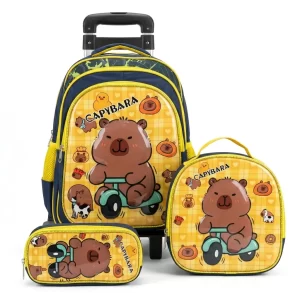 Maleta-Escolar-Con-Ruedas-Y-Carrito-Capybara