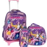 Maleta Escolar Con Ruedas Y Carrito Guerreras kpop