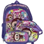 Maleta Escolar Con Ruedas Y Carrito Labubu