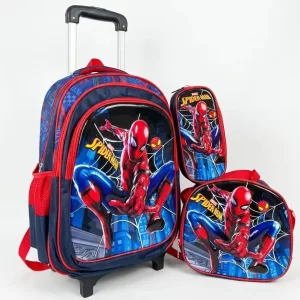Maleta-Escolar-Con-Ruedas-Y-Carrito-Spiderman
