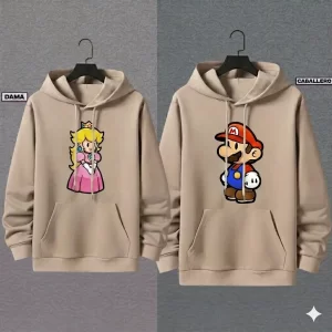 Buzos con Capota Pareja Mario y Peach