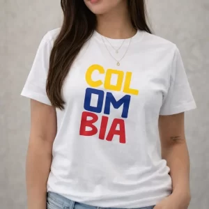Camiseta COL-OM-BIA Estampada