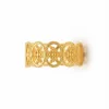 Anillo Ovalos Dorado Acero Inoxidable