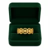 Anillo Ovalos Dorado Acero Inoxidable