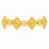 Anillo Rombos Dorados Acero Inoxidable