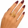 Anillo Serpiente Dorado Acero Inoxidable