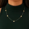 Cadena Corazones Elegante Dorada