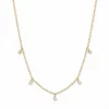 Cadena Dorada con Perlas Blancas