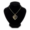 Cadena con Dije Corazón Piedritas Dorado