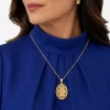 Cadena de la Virgen con Piedritas Dorado