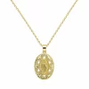 Cadena de la Virgen con Piedritas Dorado